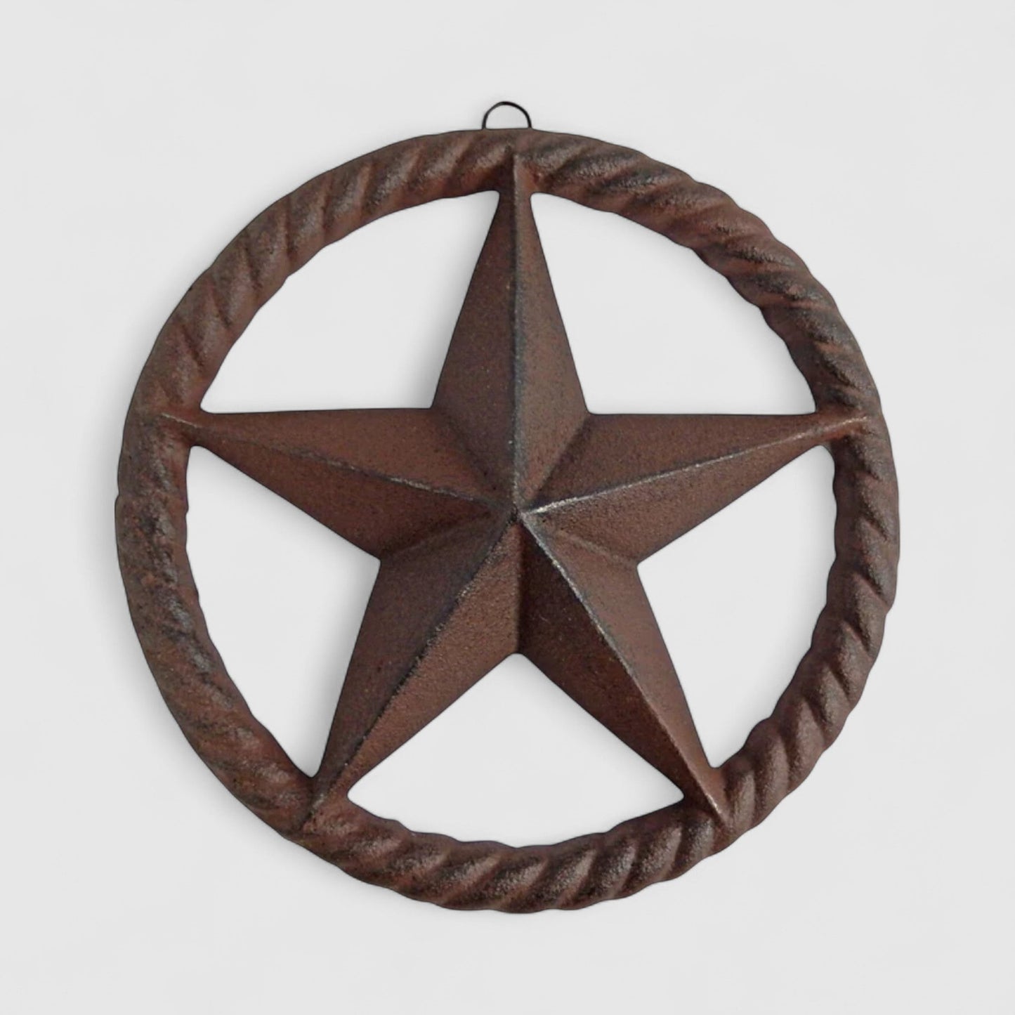 Star with Twisted Ring, Cast Iron Western Wall Plaque Decor