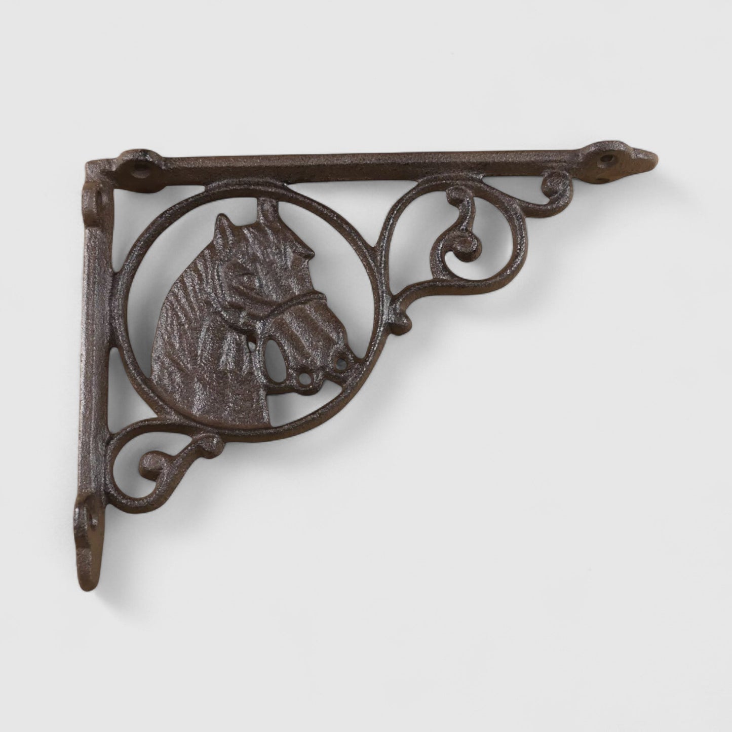 Horse Head Shelf Bracket, Equestrian Cast Iron Wall Mount Support