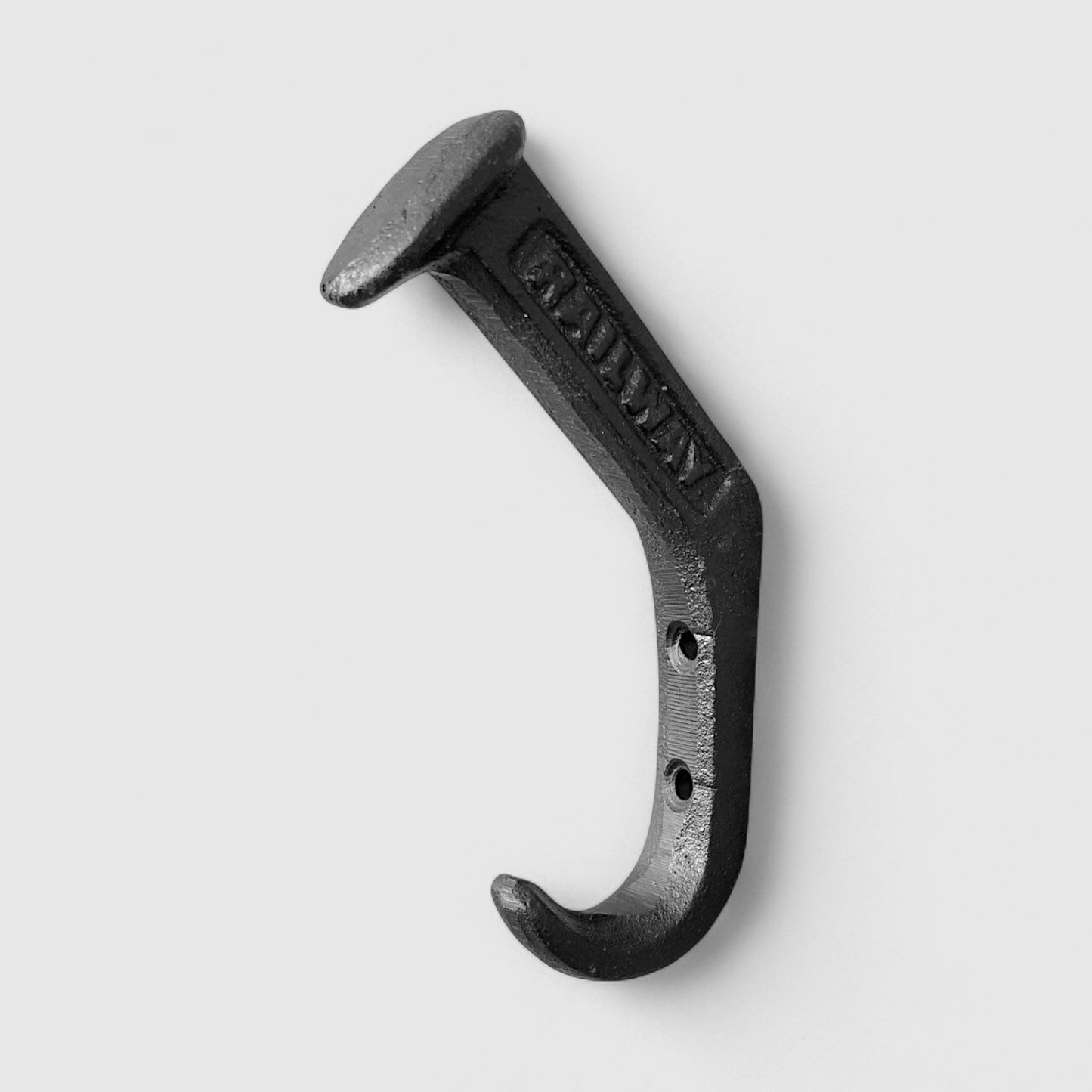 Railroad Spike Wall Hook, Cast Iron Rustic Industrial for Coats or Hats