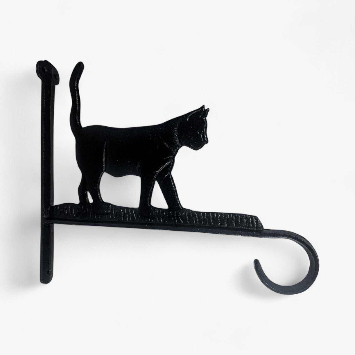 Cat Plant Hanger, Cast Iron Wall Bracket, Outdoor Garden