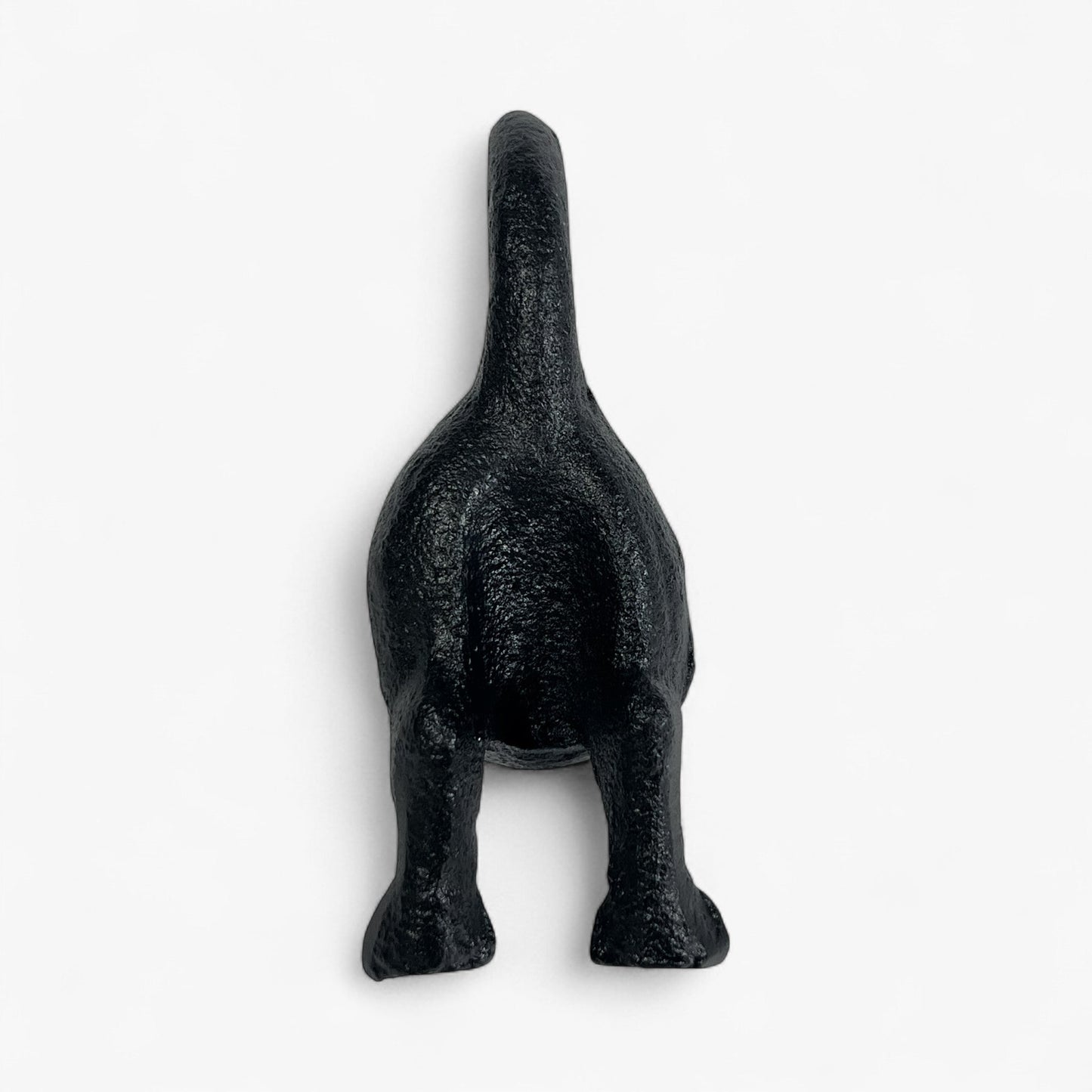 Dog Tail Wall Hook, Black Cast Iron for Leashes and Coats