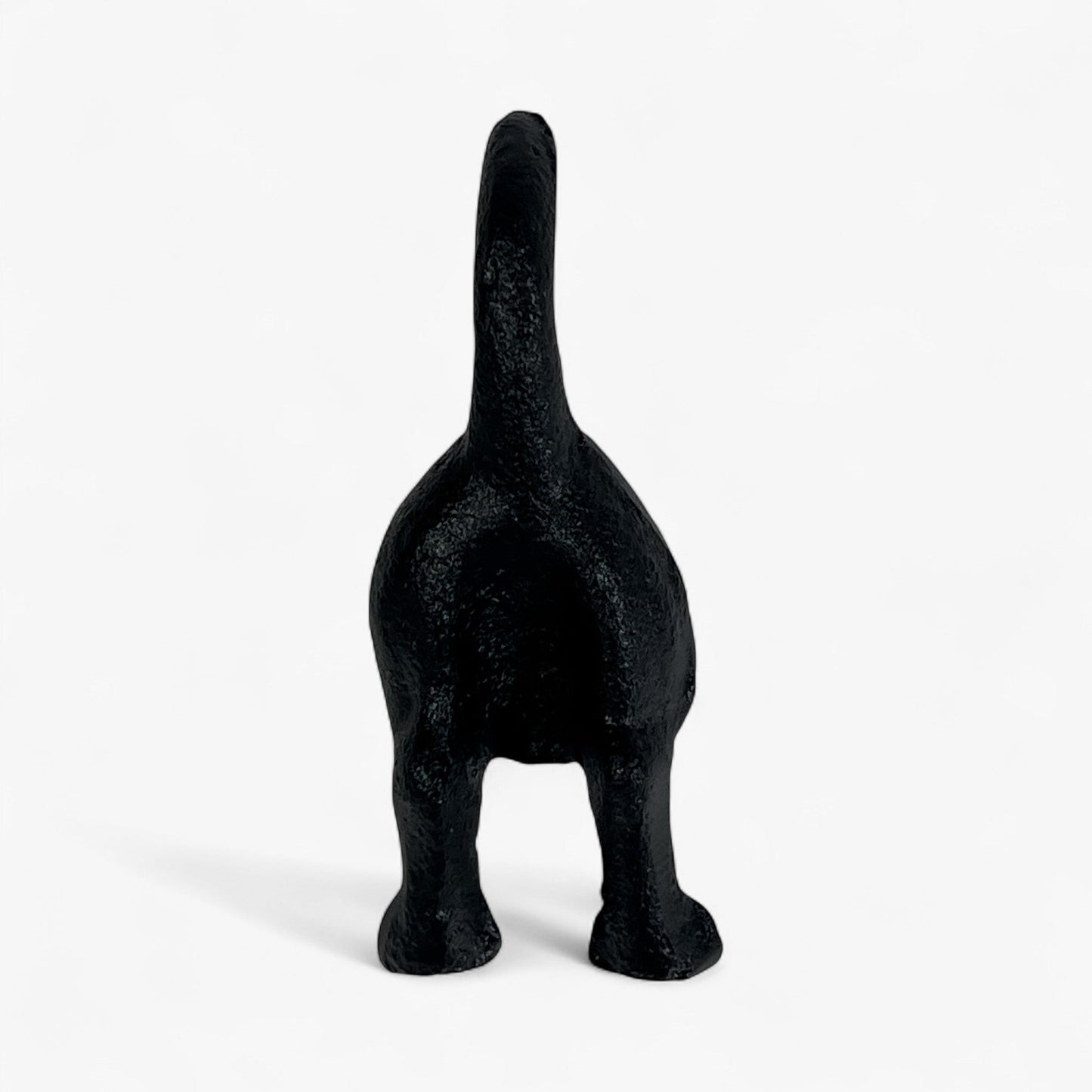 Dog Tail Wall Hook, Black Cast Iron for Leashes and Coats
