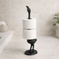Flamingo Toilet Paper Holder, Black Cast Iron Bathroom Decor