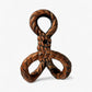 Nautical Rope Wall Hooks, Cast Iron Set of 2, White and Copper