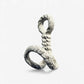 Nautical Rope Wall Hooks, Cast Iron Set of 2, White and Copper
