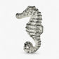 Seahorse Drawer Pull, Distressed White Cast Iron Cabinet Knob