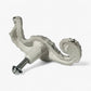 Seahorse Drawer Pull, Distressed White Cast Iron Cabinet Knob
