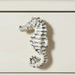 Seahorse Drawer Pull, Distressed White Cast Iron Cabinet Knob