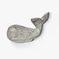 Whale Cabinet Knob, Weathered White Cast Iron Drawer Pull