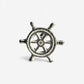 Ship Wheel Cabinet Knob, Distressed White Cast Iron Drawer Pull