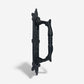 Door Handle with Ornate Backplate, Black Cast Iron Pull