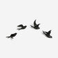 Bird Wall Hooks, Cast Iron Set of 4, Natural Iron Finish