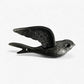 Bird Wall Hooks, Cast Iron Set of 4, Natural Iron Finish