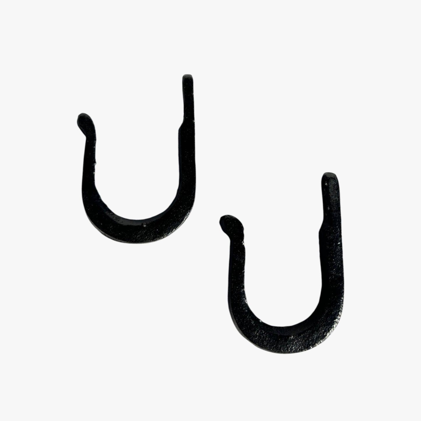 Utility Wall Hook, Black Cast Iron, Heavy Duty for Coats, Towels or Bags