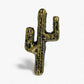 Cactus Drawer Pull, Antique Gold Cast Iron Cabinet Knob