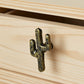 Cactus Drawer Pull, Antique Gold Cast Iron Cabinet Knob