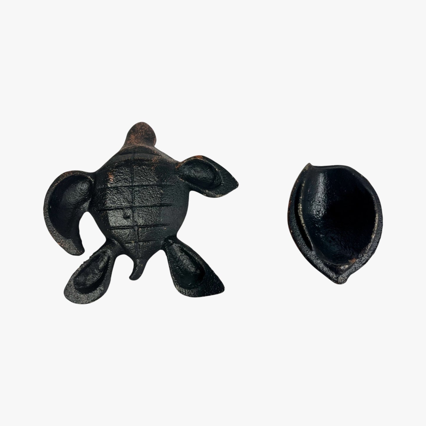Turtle Key Hider, Weathered Copper Cast Iron, Outdoor Garden