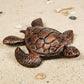 Turtle Key Hider, Weathered Copper Cast Iron, Outdoor Garden