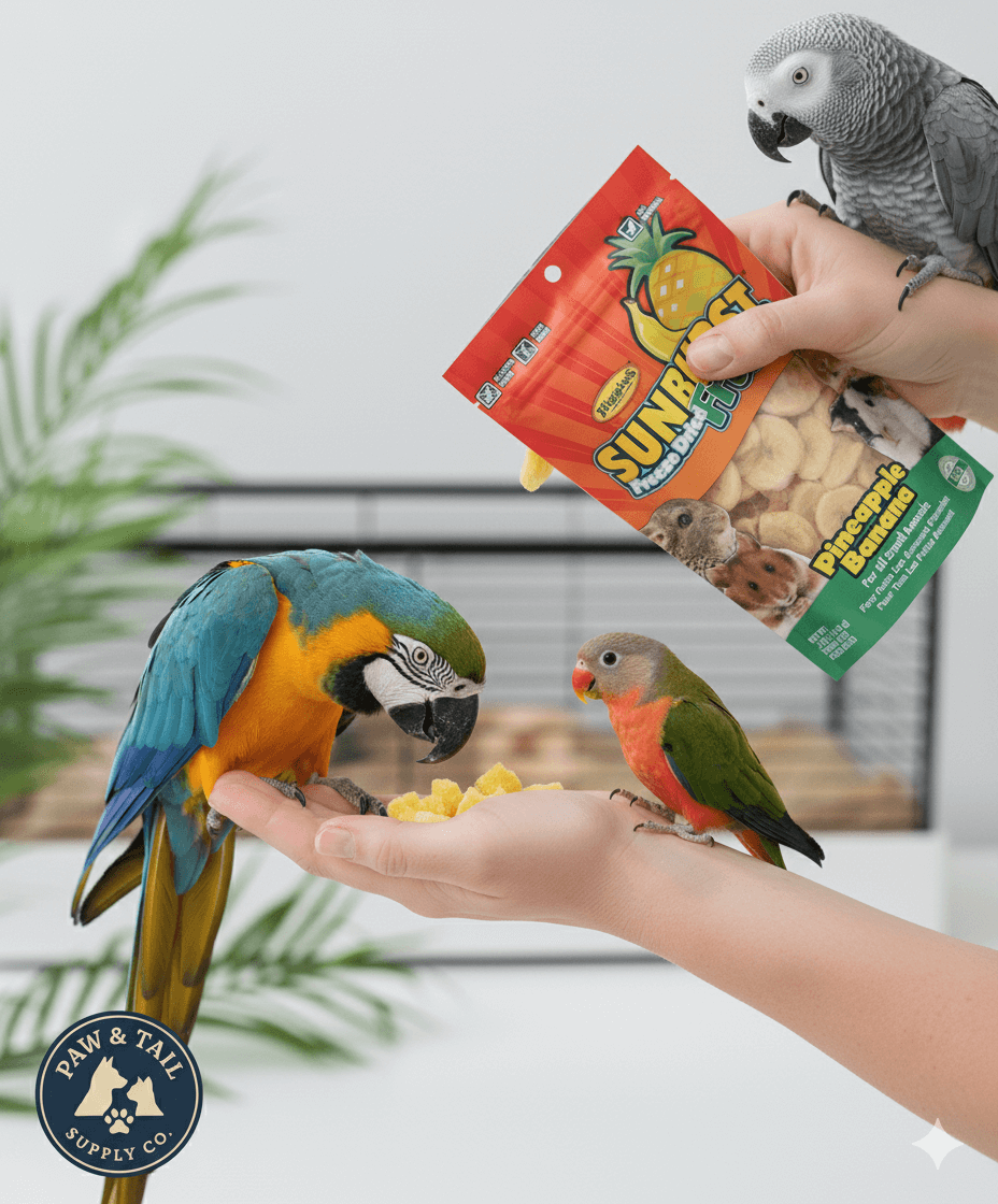 Higgins Sunburst Freeze-Dried Pineapple Mango .5 oz Bird Treat Natural Parrots