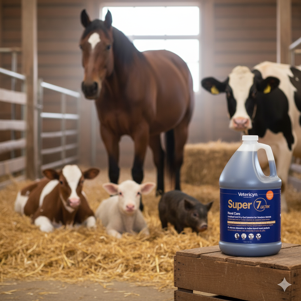 Vetericyn Plus Super 7 Navel Dip for Dogs Cats Horses Animals 1 Gallon