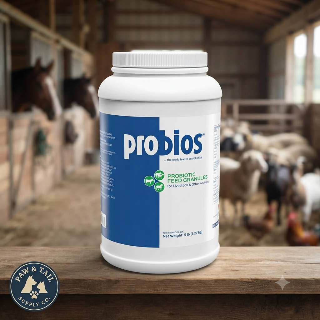 Vet Plus Probios Feed Granules Probiotic Supplement for Horses Livestock 5lbs.