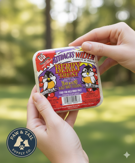 C&S Berry Suet Treat 11.75 oz Wild Bird Suet Cake Year-Round Cranberry Blend