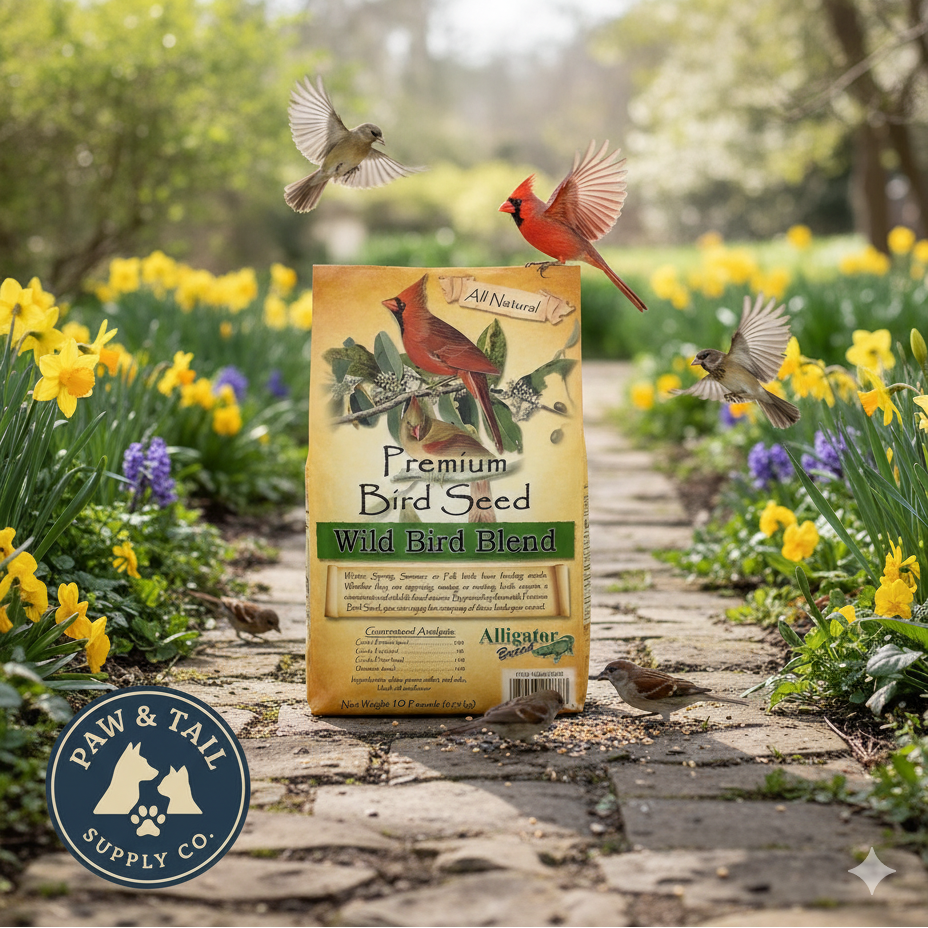 Alligator Premium Wild Bird Seed Blend 10 lb No Corn Natural Year-Round Feed