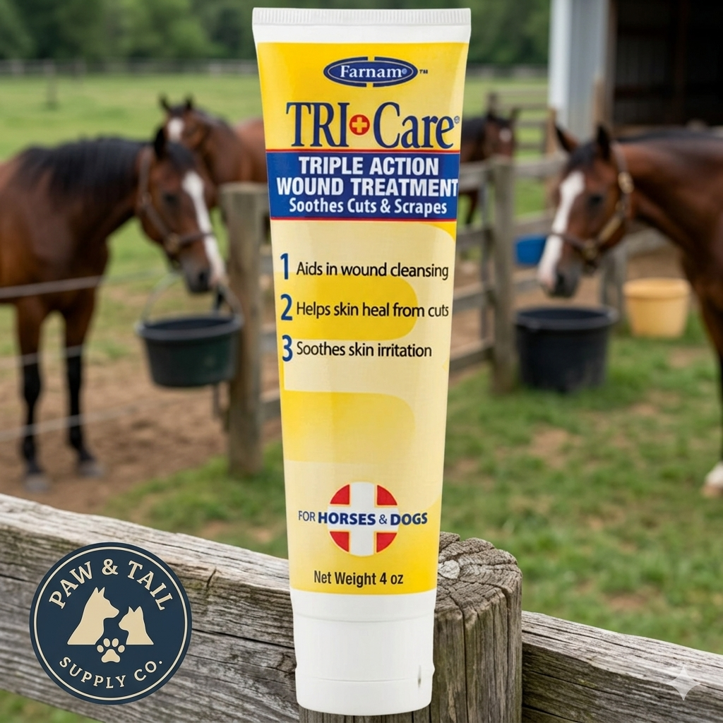 Farnam Triple Action Wound Treatment Ointment for Horse Dogs 4 oz.