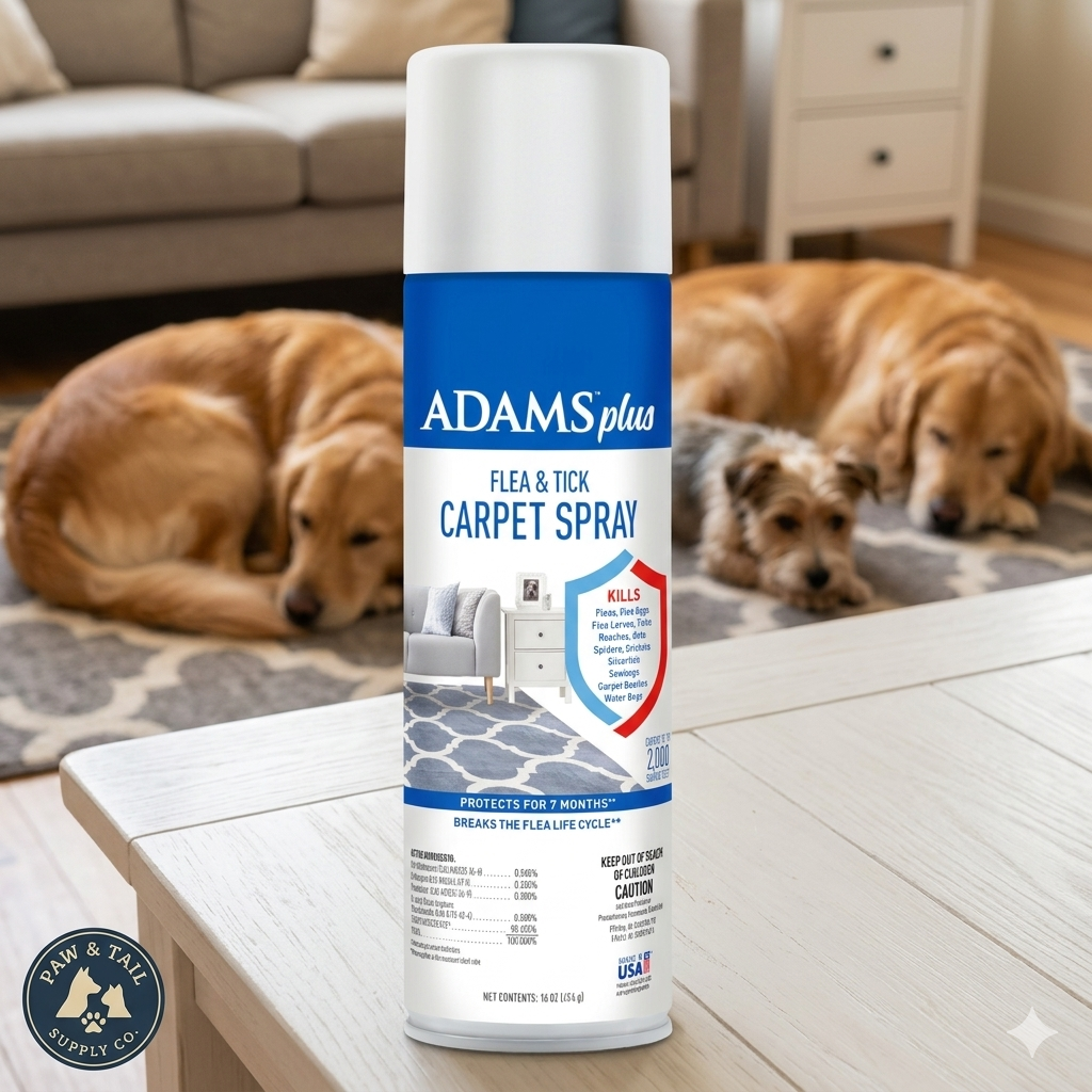 Adams Plus Flea & Tick Carpet Spray Indoor Home Pest Control 16 oz.