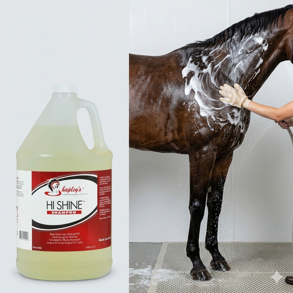 Shapley's Hi Shine Shampoo 1 Gallon Clarifying Horse Shampoo for Coat Mane Tail