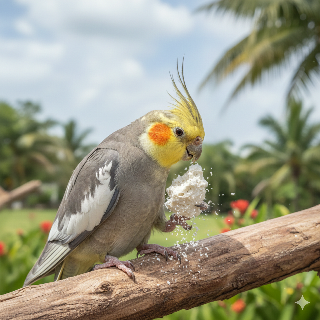 Caged Bird Care Bundle 6” Cuttlebone, Mineral Grit, VetRx & Vita Seed Cockatiel Food