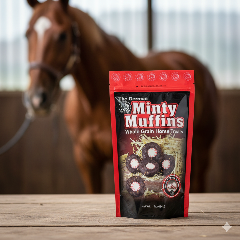The German Minty Muffins 1lb Horse Treats All-Natural Sweet Mint Molasses Ziplock