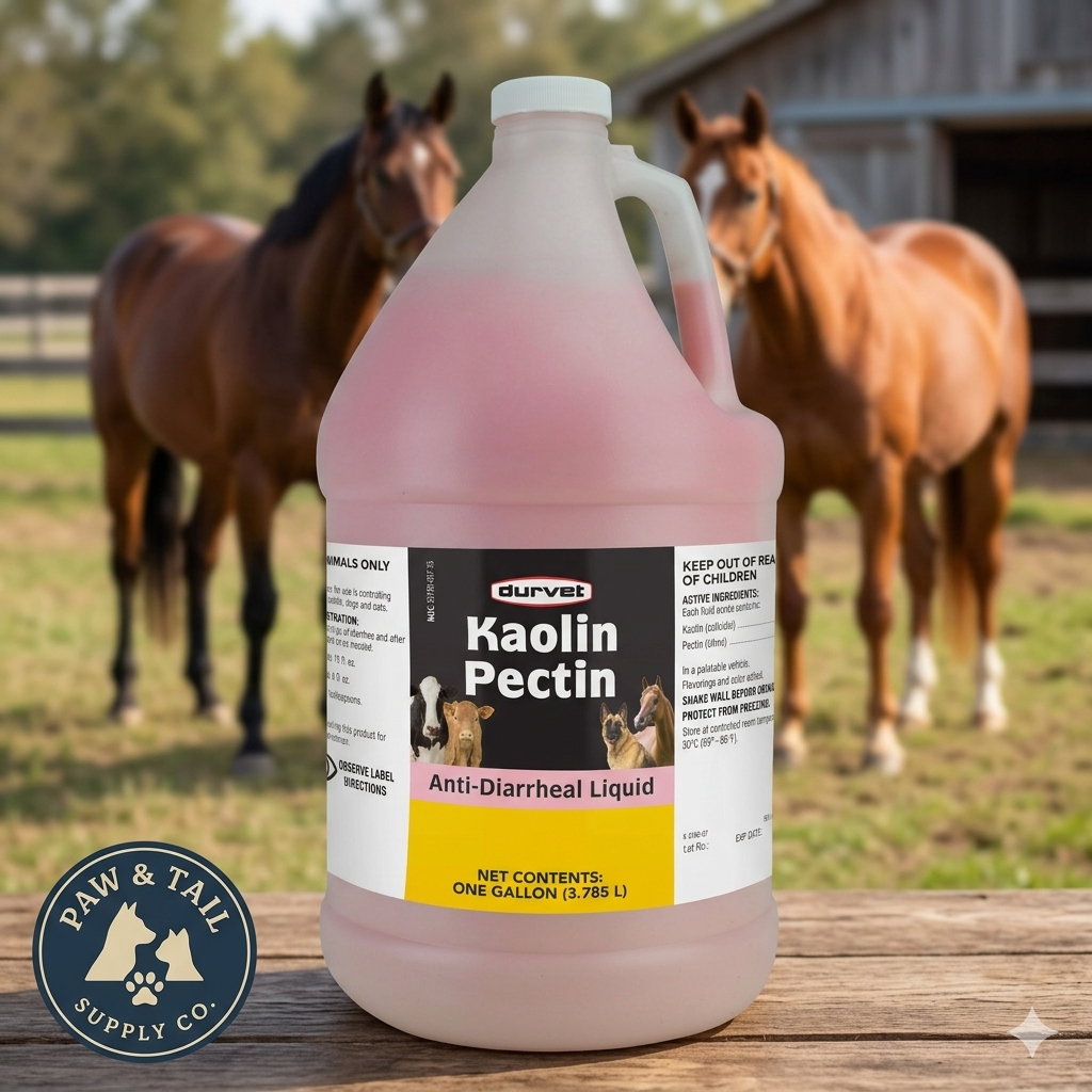 Durvet Kaolin Pectin Anti-Diarrheal Horse Cattle Dog & Cat Digestive 1 Gallon