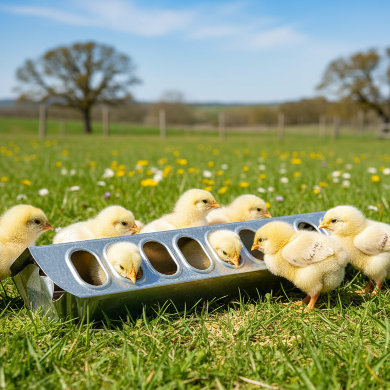 Miller 12" Galvanized Slide Top Poultry Chicken Feeder Metal