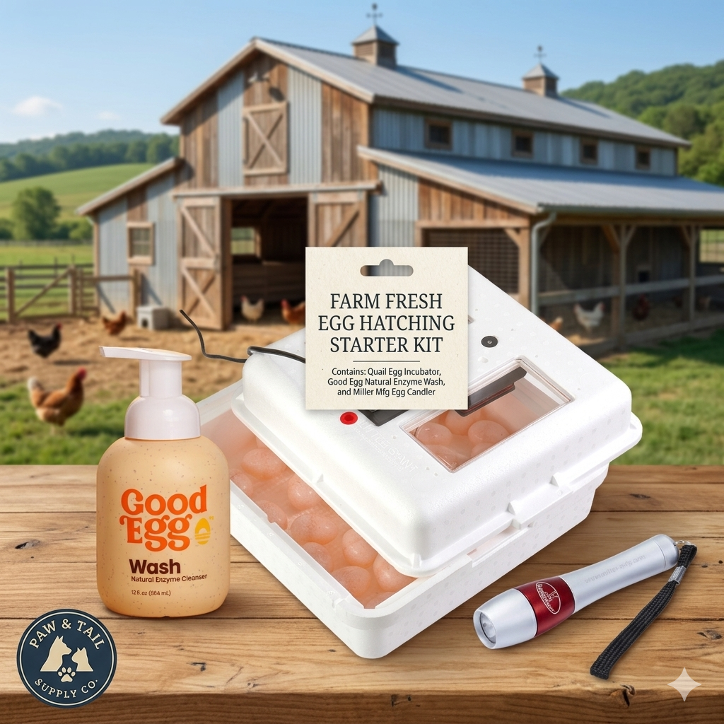 Farm Fresh Egg Hatching Starter Kit – Egg Wash, Candler & Digital Incubator