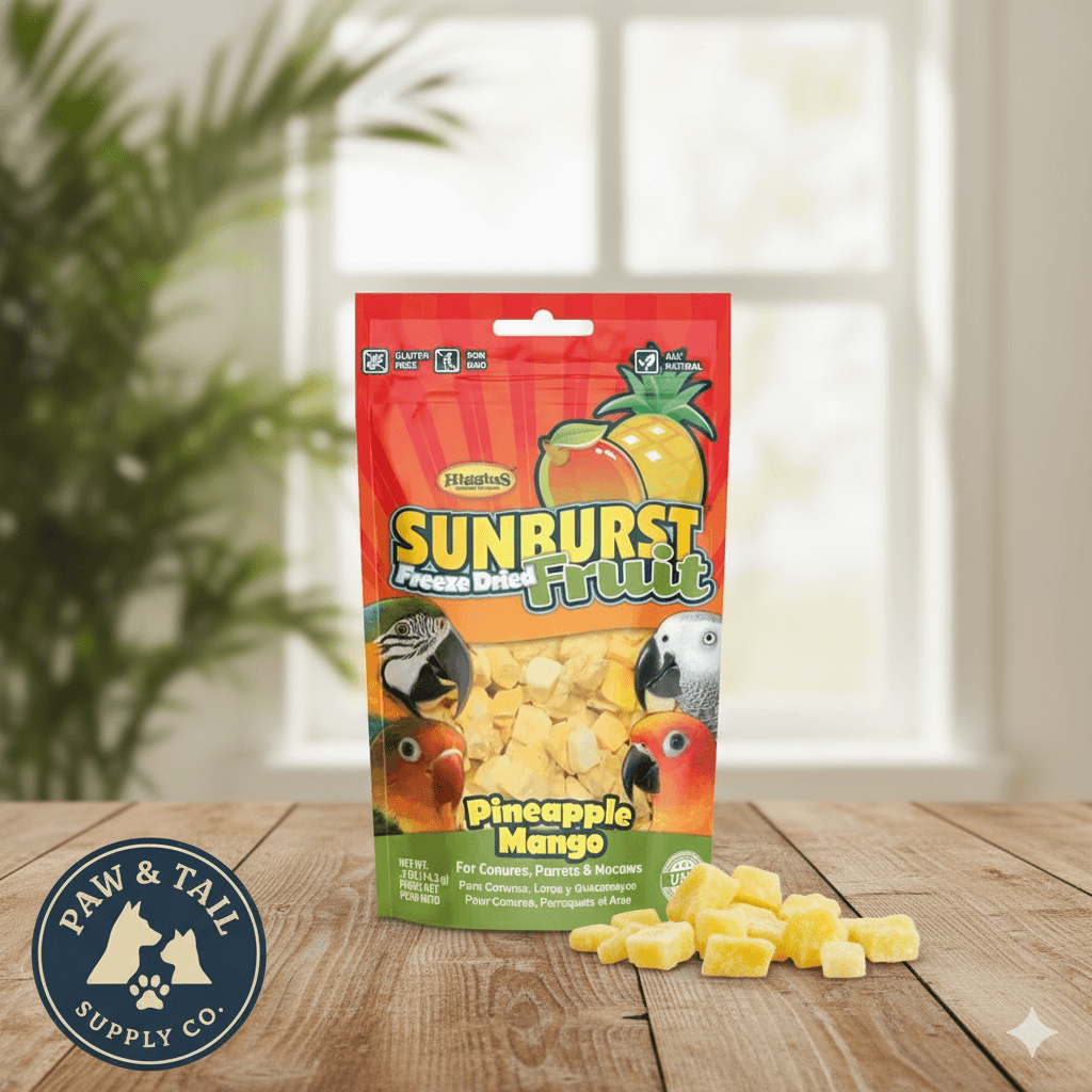 Higgins Sunburst Freeze-Dried Pineapple Mango .5 oz Bird Treat Natural Parrots