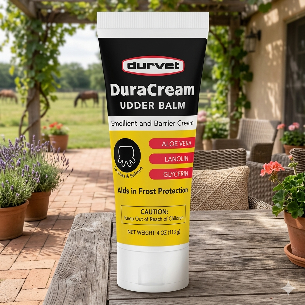 Durvet Duracream Udder Balm Tube Livestock Animals Soothe Chapped Skin 4oz.