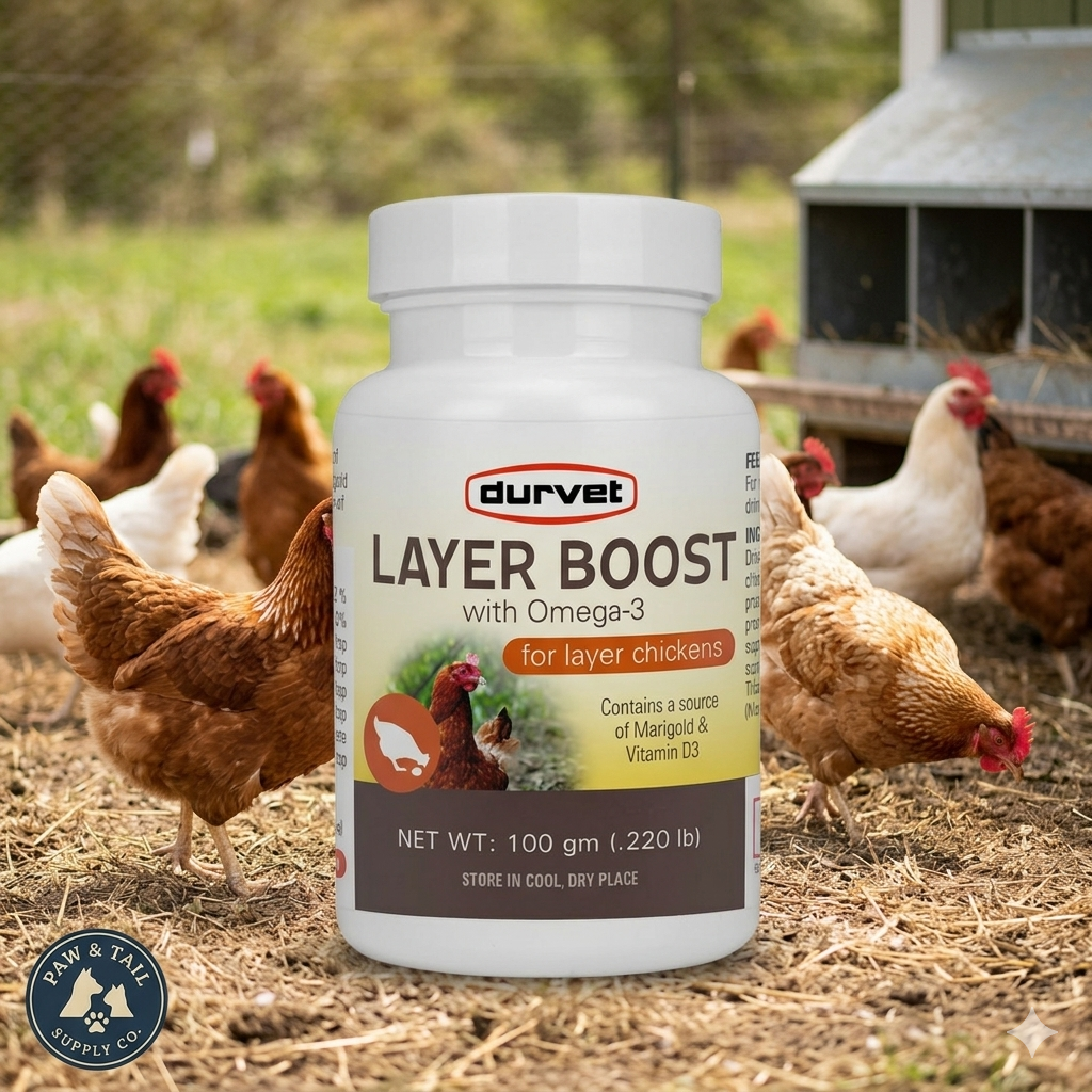Durvet Layer Boost for Layer Chickens Poultry Vitamin & Electrolyte Supplement 100g
