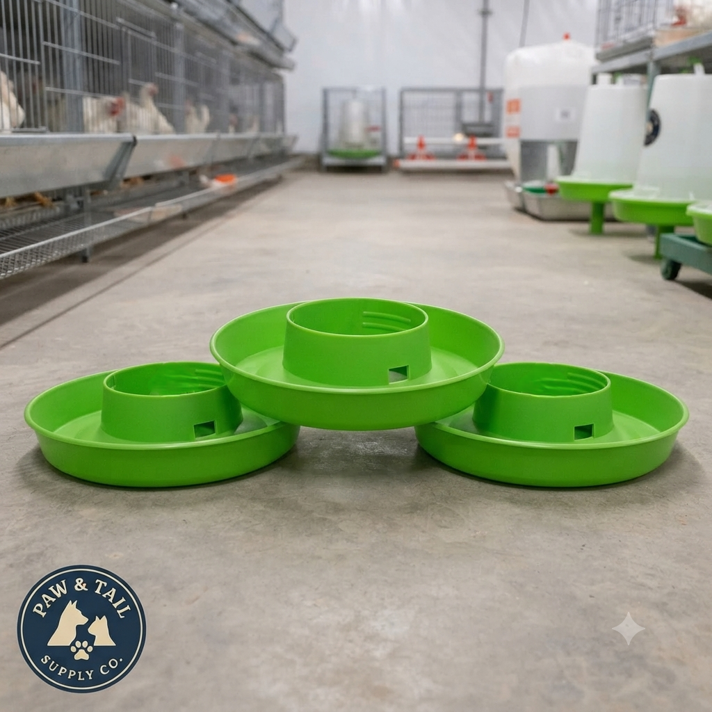 Little Giant Screw-On Chicken Poultry Waterer Bases 1 Quart Green 3-Pack