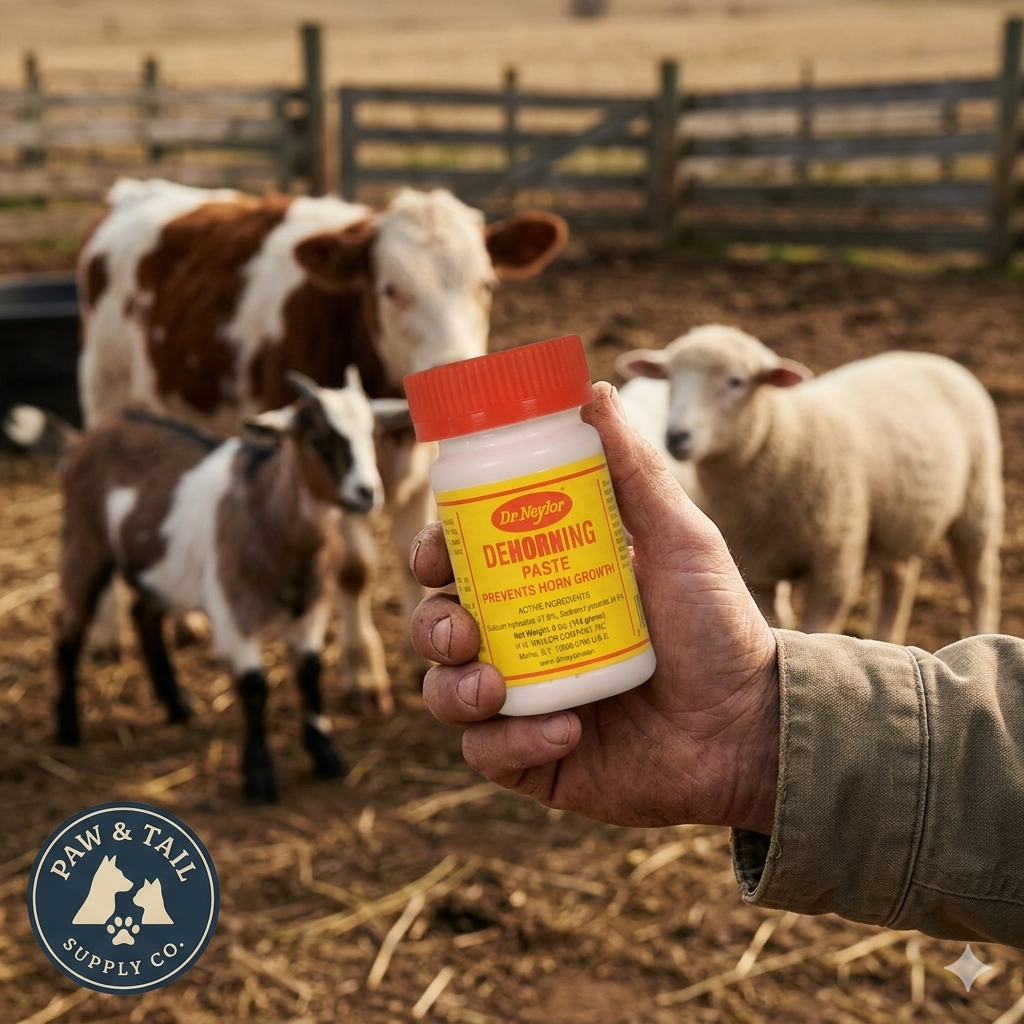 Dr. Naylor Dehorning Paste Prevents Horns Growth Cattle Goat Sheep 4 oz.