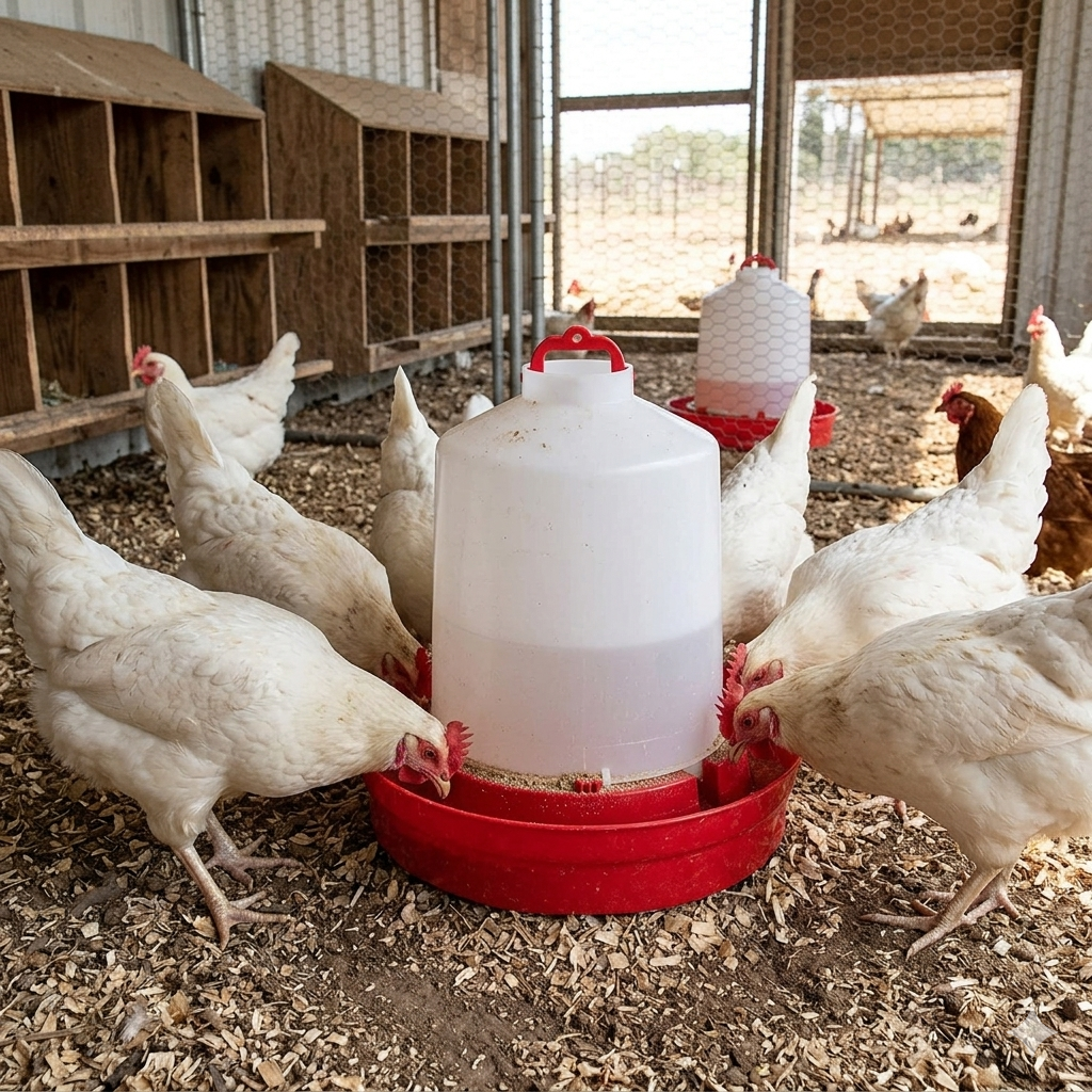 Little Giant Deep Base Poultry Waterer Chicken Water Container Heavy Duty 2 Gallon