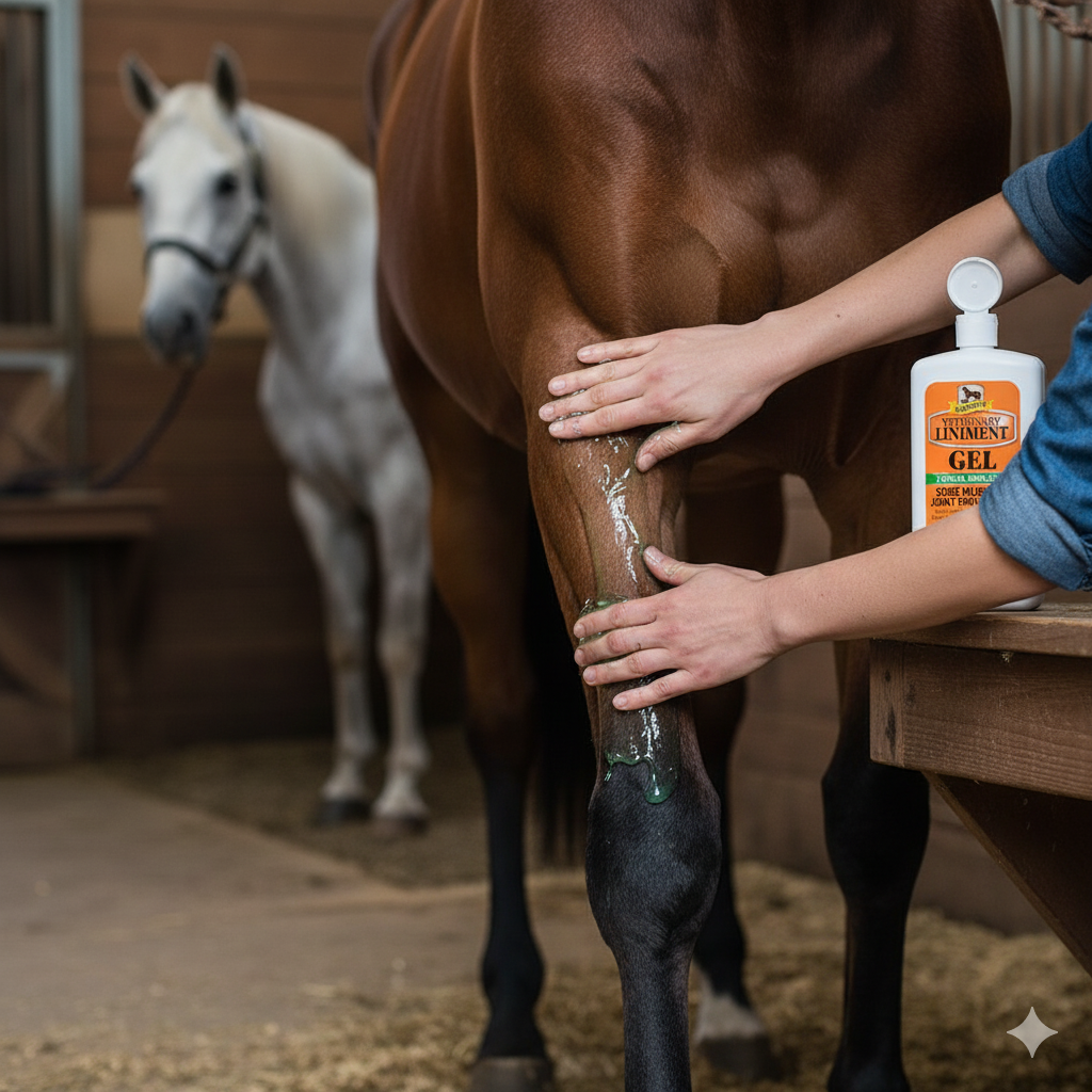 Absorbine Liniment Gel for Horses Soothes Muscles & Joints After Training 12 oz. 2-Pack
