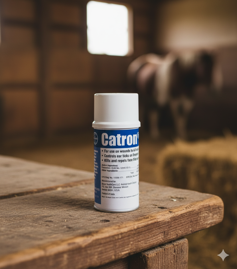 Bayer Catron IV Worm Spray 10 oz. Fly Maggots Ear Tick Spray for Livestock & Horses