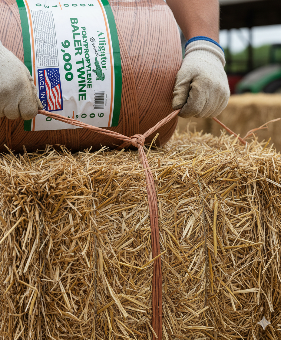 Alligator Brand Orange Polypropylene Baler Twine 9000 ft High Strength Trouble-Free