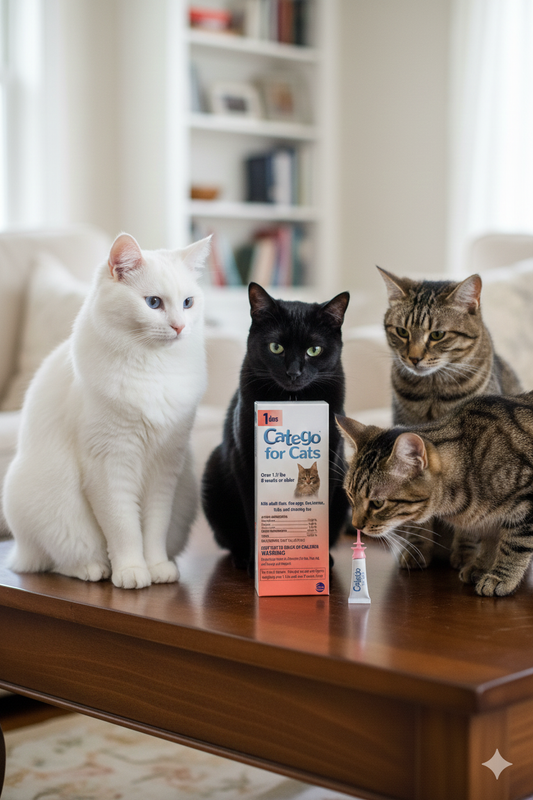 Catego Flea & Tick Spot Treatment for Cats 1.5+ lb Single Dose 1 Month
