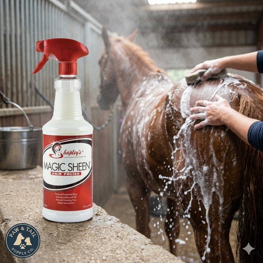 Shapley's Magic Sheen Hair Polish 32 oz. Sprayer Horse Shine Detangler Spray