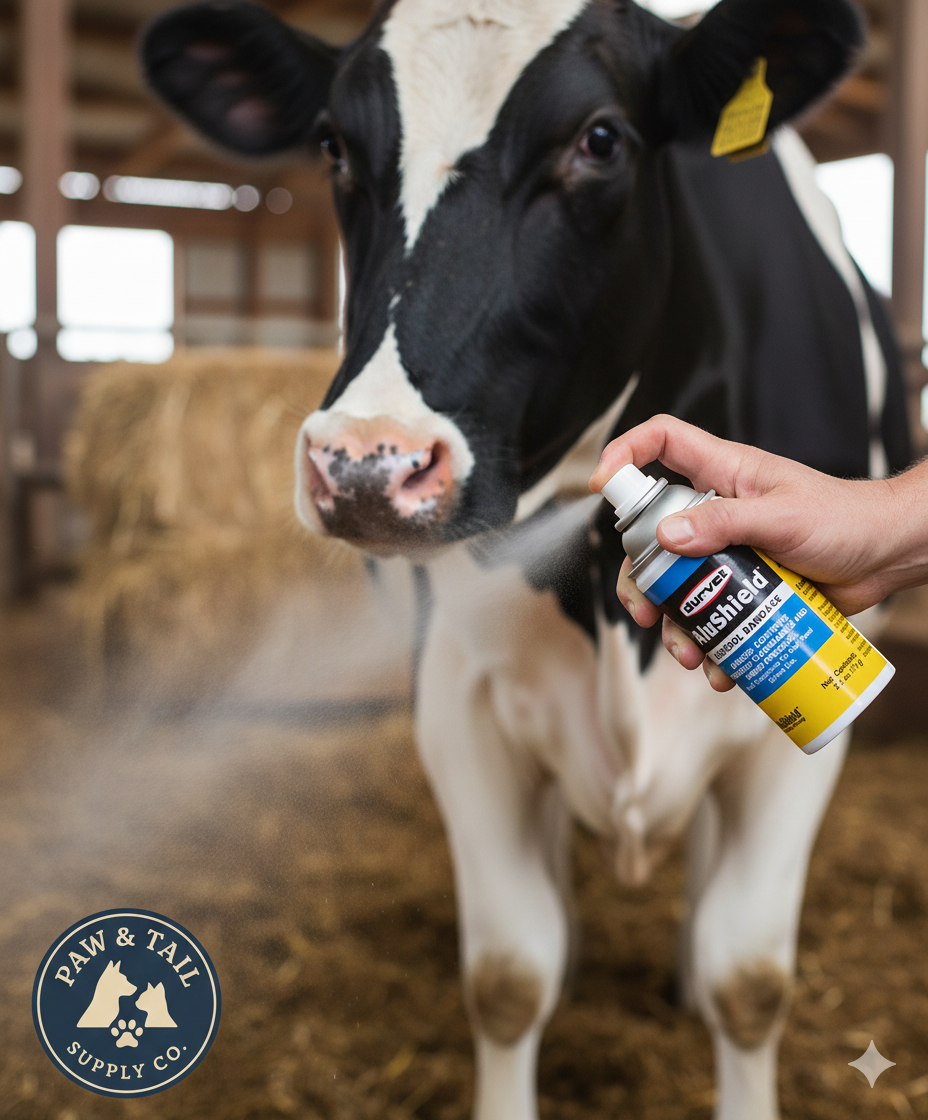 Durvet AluShield Aerosol Bandage 2.6oz Water-Resistant Animal Wound Spray