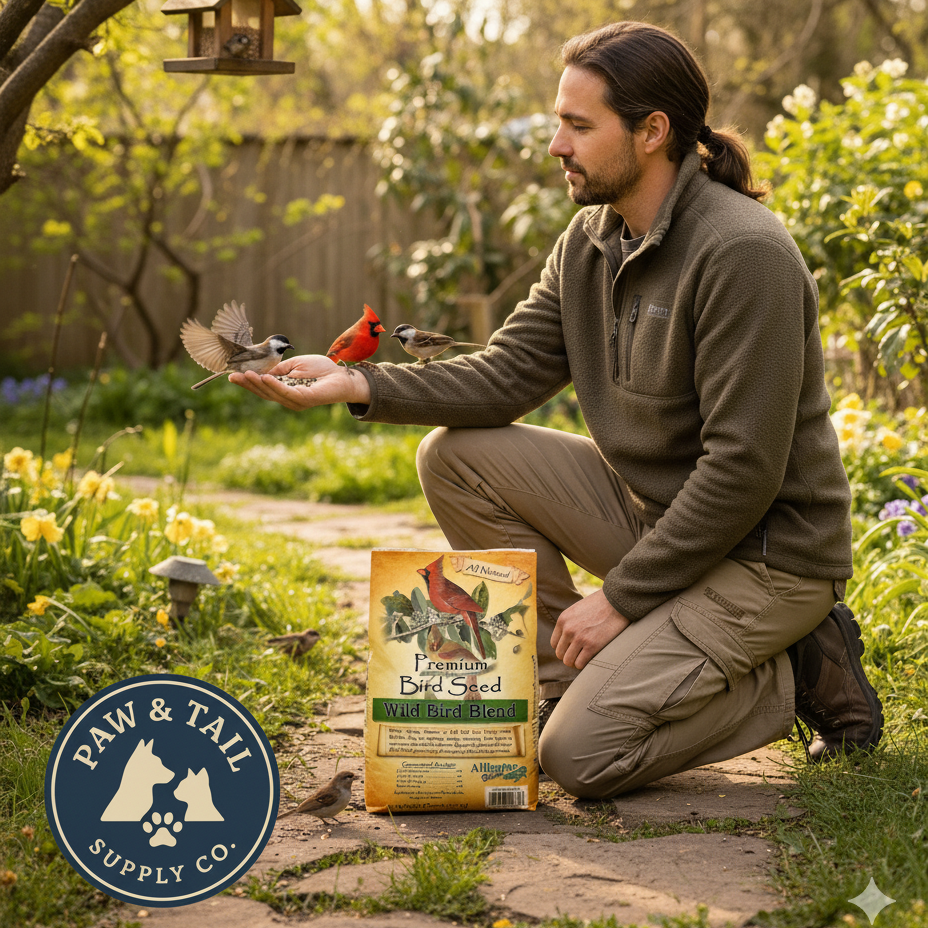Alligator Premium Wild Bird Seed Blend 5 lb No Corn Natural Year-Round Feed
