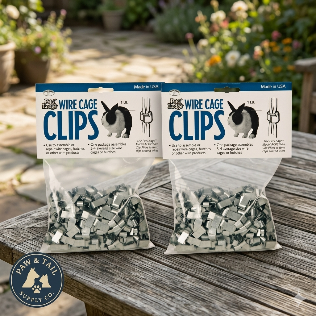 Pet Lodge Wire Cage Clips Repair & Assemble Small Animal Cages 1 lb Pack 2-Pack