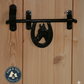 Newport Blacksmith Door Latch Horse Head Heavy Duty Steel Black Powder Coat